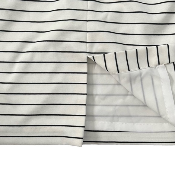 Nwt Macy’s Nine West Film Noir Stretch Pencil Skirt in Black and Ivory Stripe 14 - Picture 7 of 7